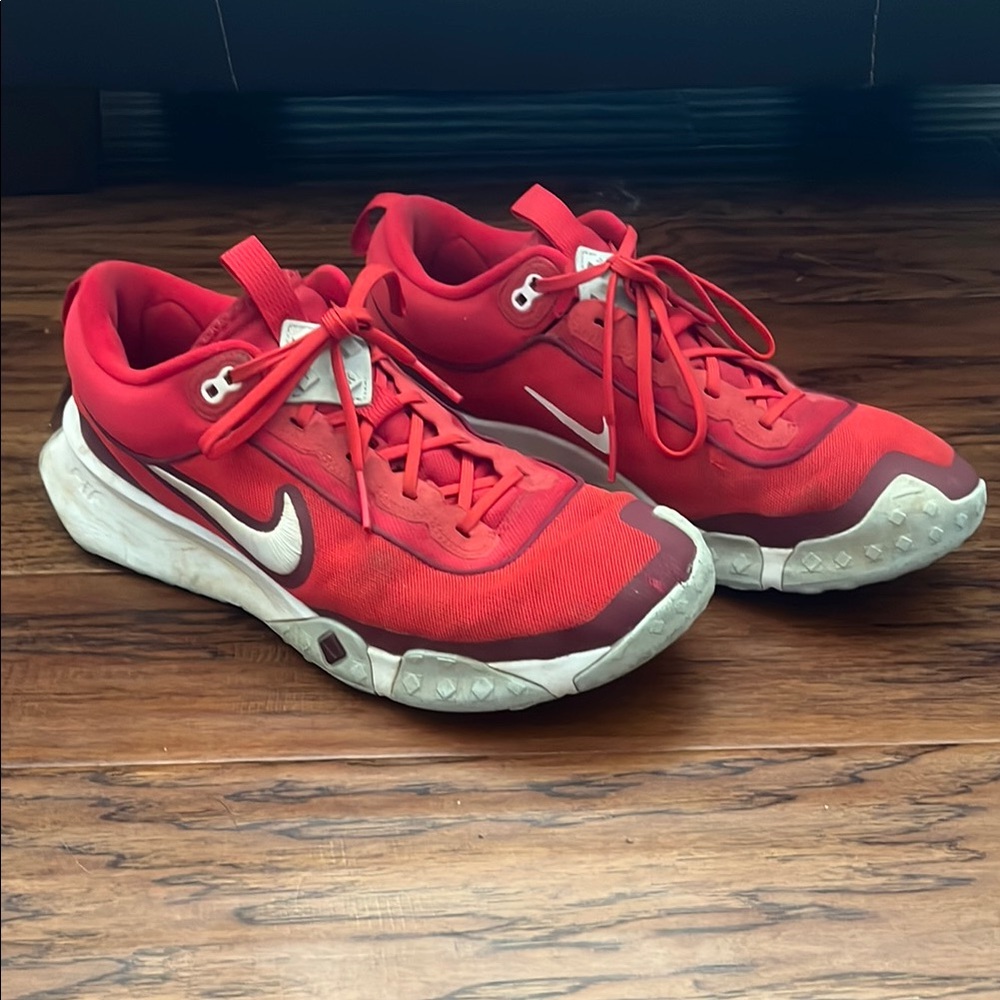 Nike Red and White Athletic Shoes